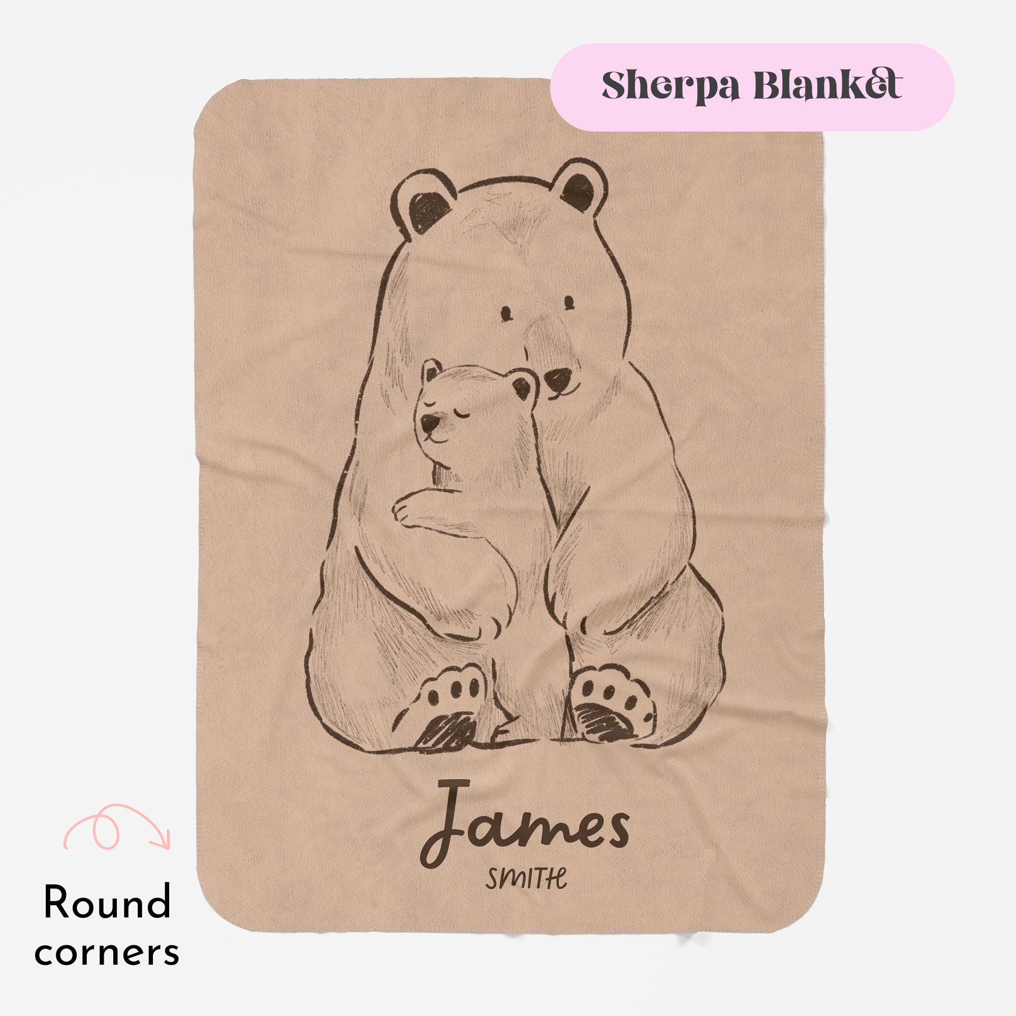 Mama online Bear Velvet Blanket