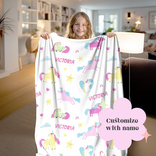 Enchanted Unicorn Personalized Blanket