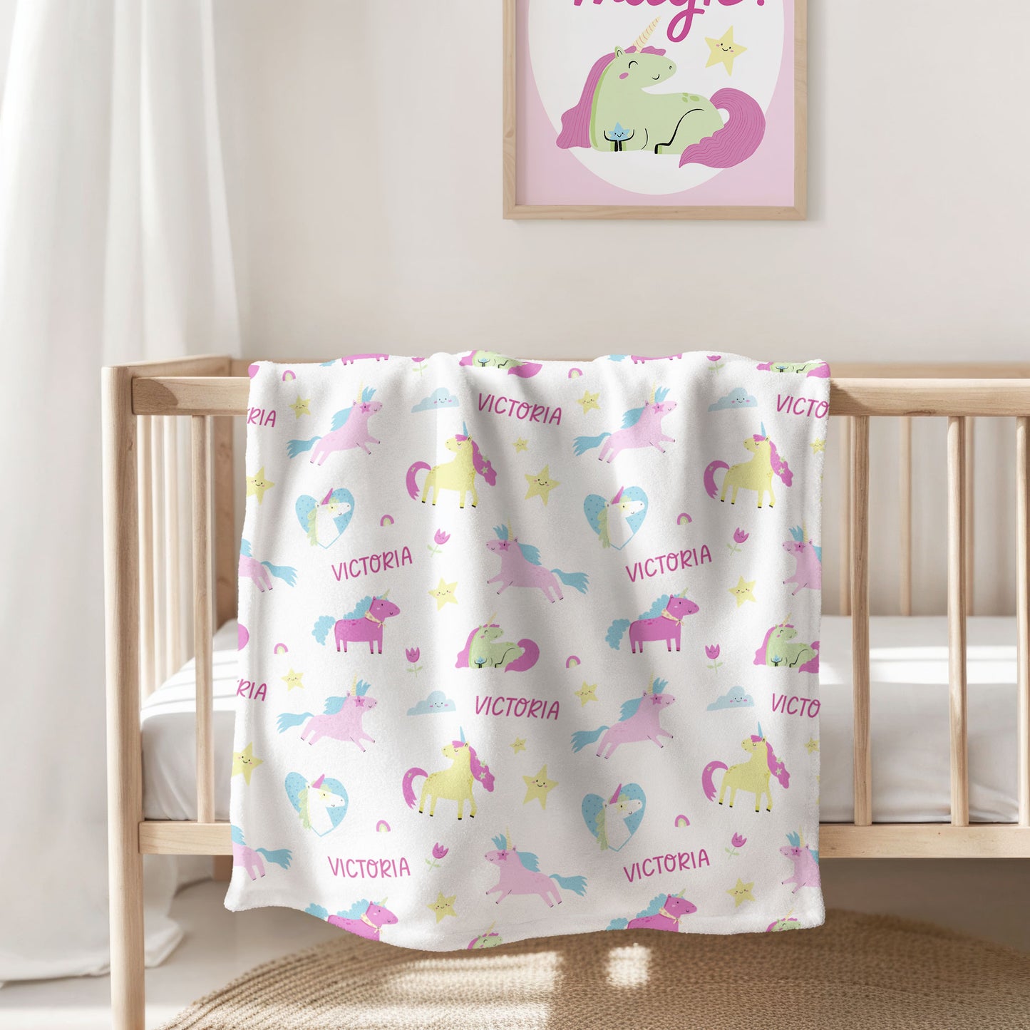 Enchanted Unicorn Personalized Blanket