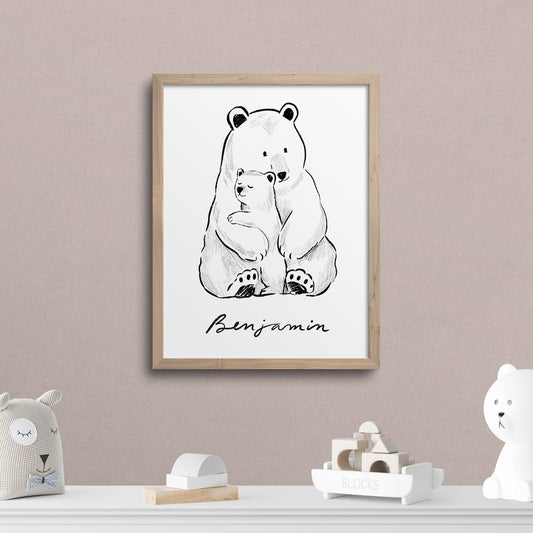 A Bear Hug Digital Print
