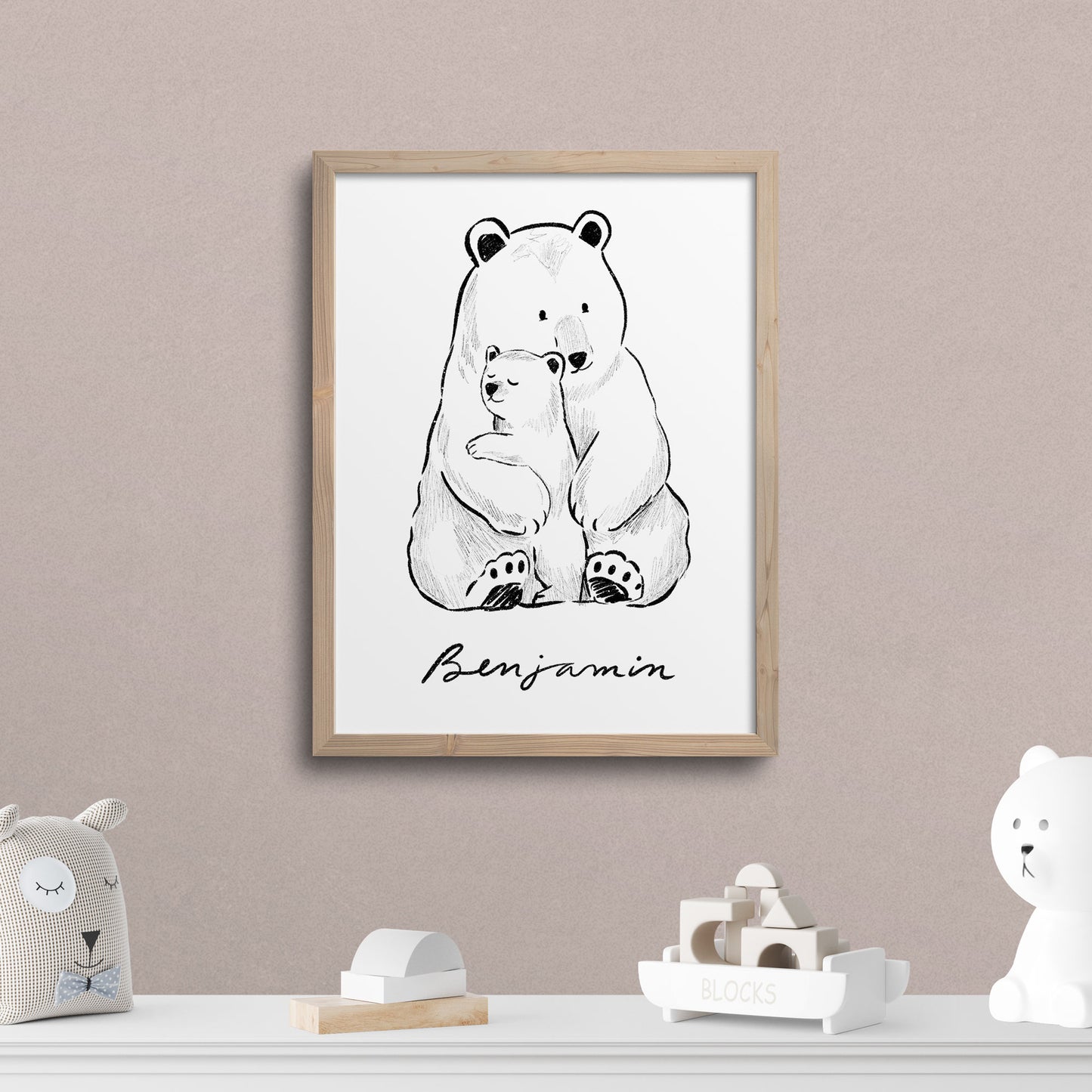 A Bear Hug Digital Print