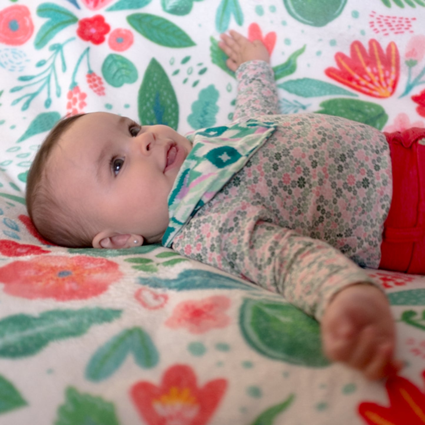 Floral Personalized Blanket