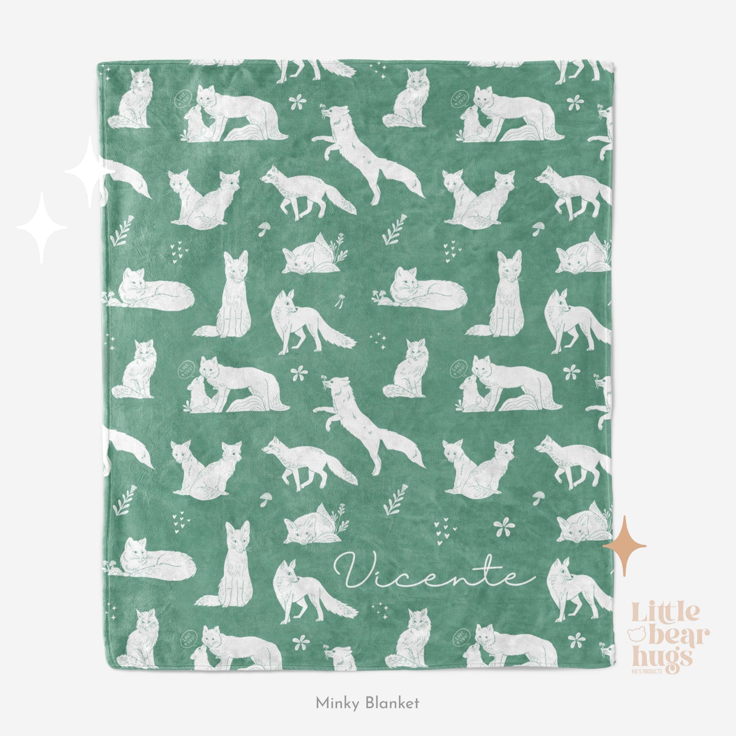 Foxes Personalized Blanket