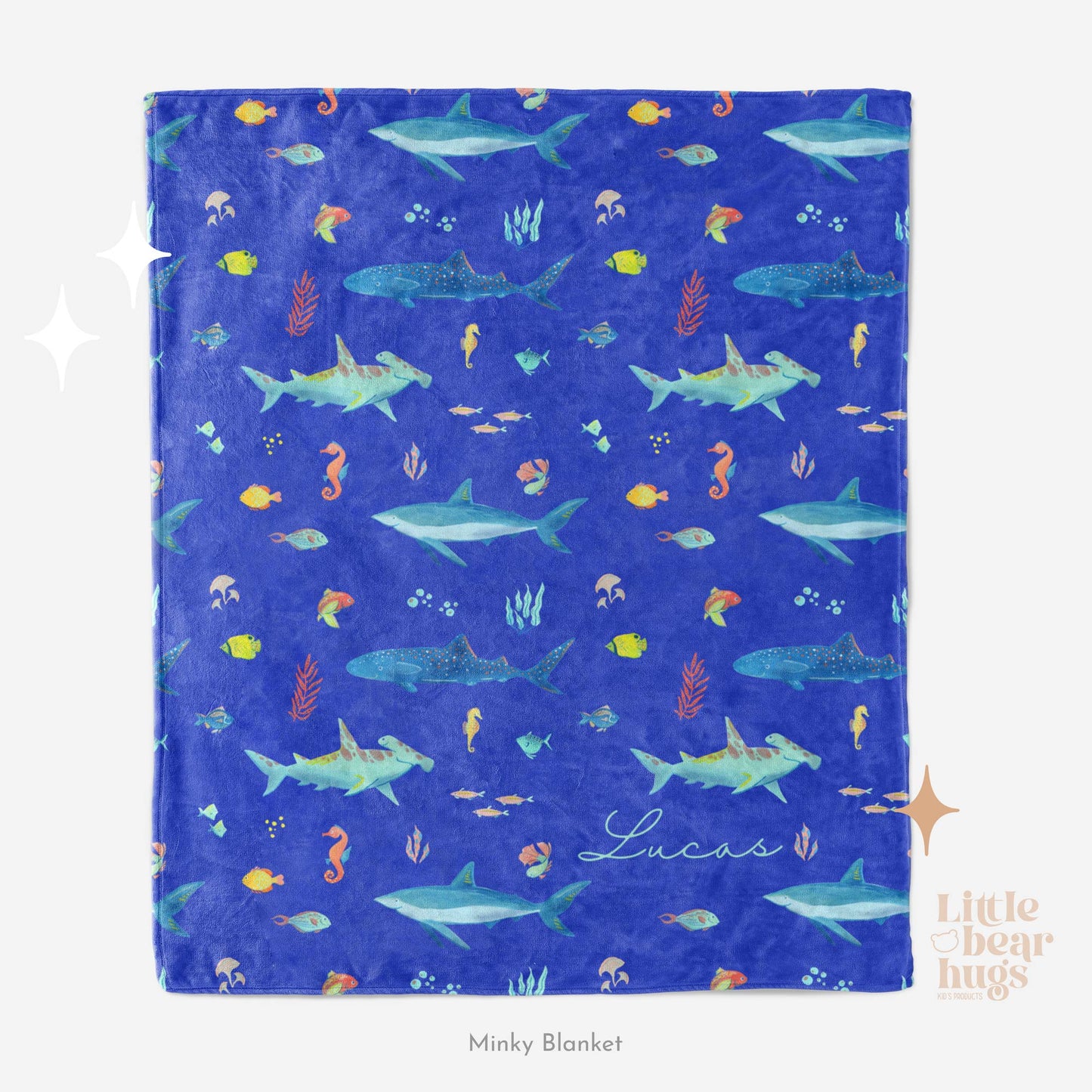 Ocean Sea Animals Personalized Blanket