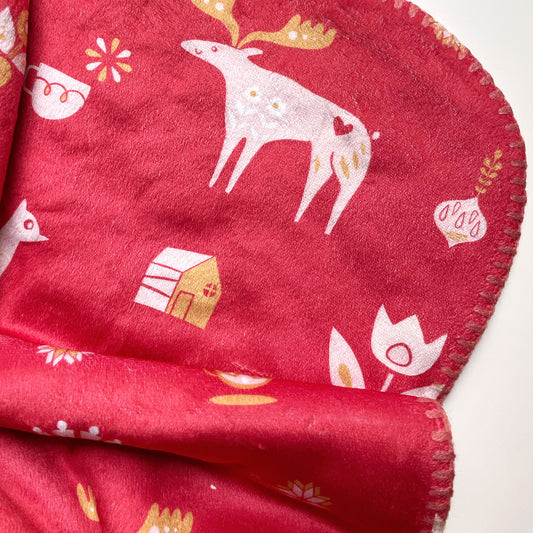 Scandinavian Personalized Blanket in Red