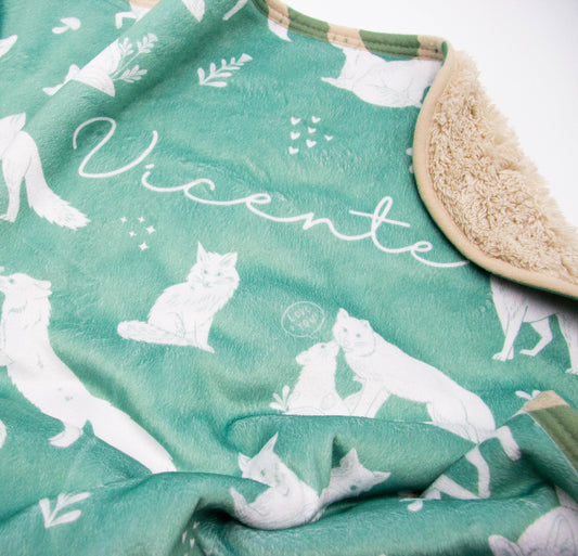 Foxes Personalized Blanket